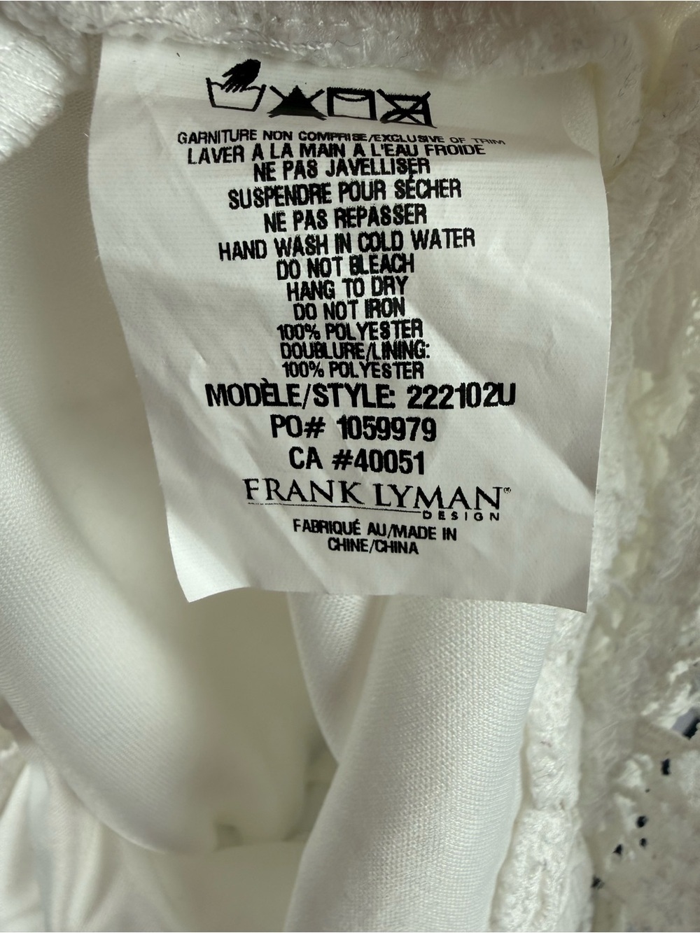 Frank Lyman White Lace Midi Dress Size M Floral Overlay Bridal Cocktail - Picture 5 of 5